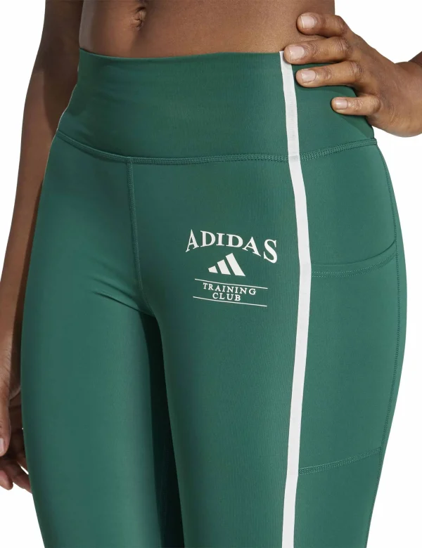 Optime Heritage 7/8 Leggings - Collegiate Green/Chalk White - Image 3