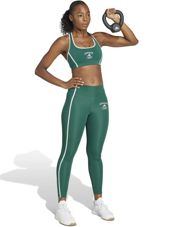 Optime Heritage 7/8 Leggings - Collegiate Green/Chalk White - Image 5