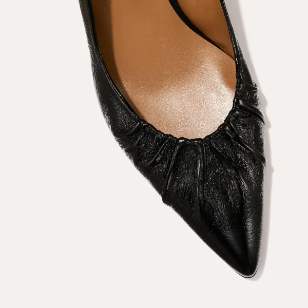 The Anya Slingback - Black Crinkle-Gloss Nappa - Image 7