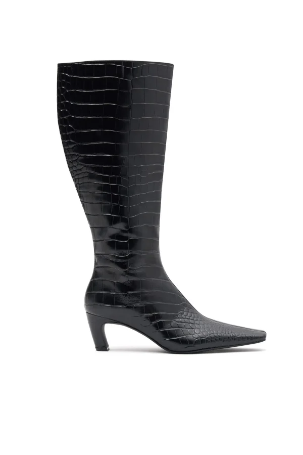 THE ASHER BLACK CROC BOOT