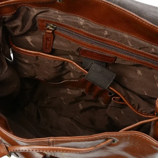 Leather Backpack - Rucksack Brown - Image 4