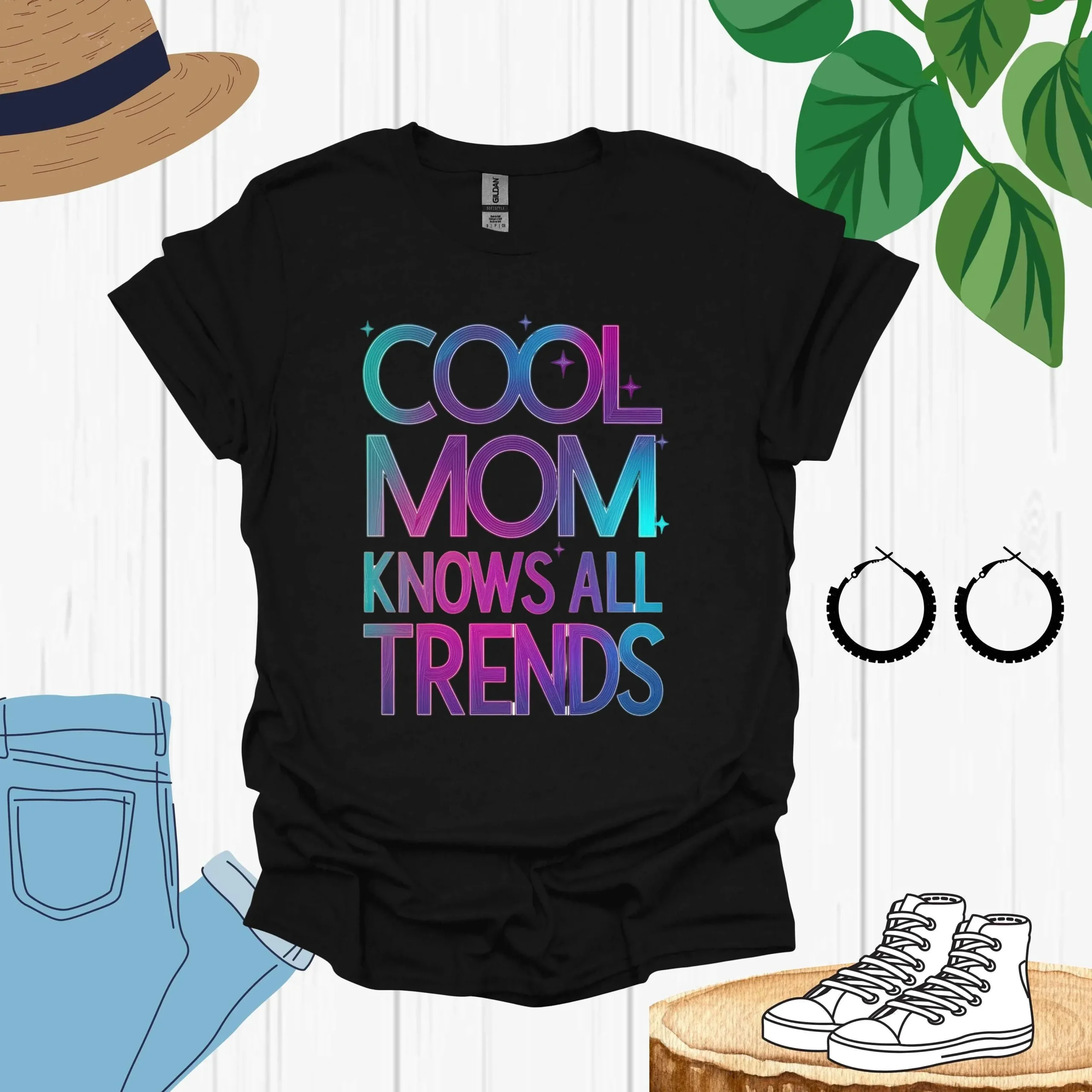 Cool Mom Shirt, Laid-Back and Fun Mom