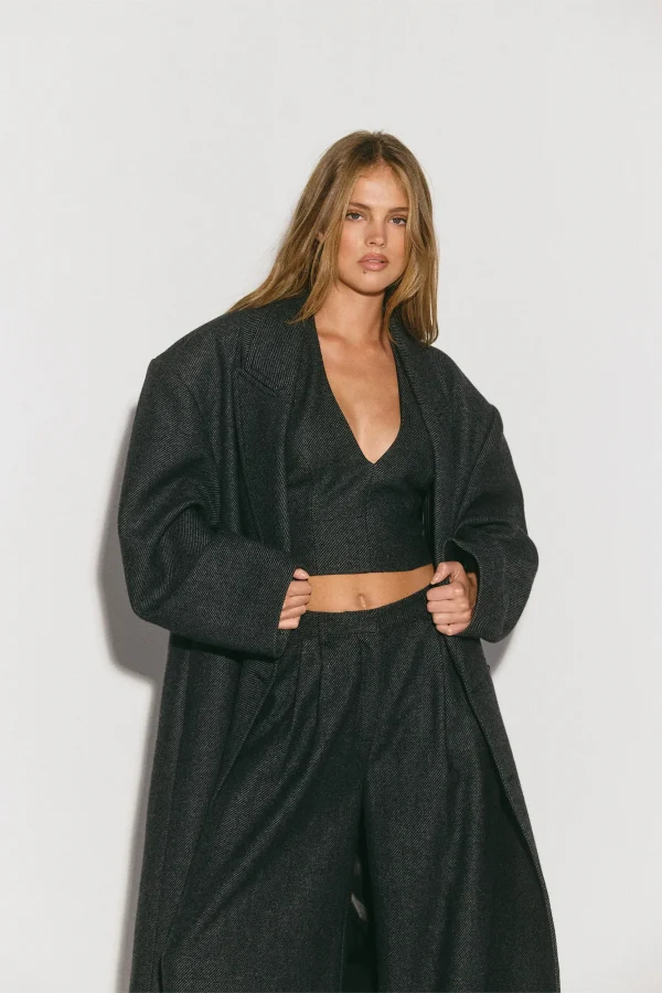 THE BOSTON OVERSIZED GREY COAT - Image 2