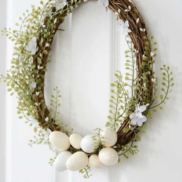 Egg, Foliage and Twig Easter Wreath - Image 2