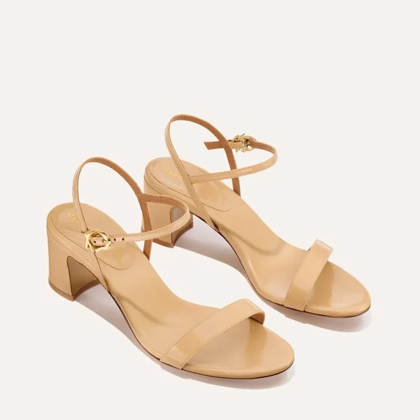 The Cleo Sandal - Sand Crinkle-Gloss Nappa - Image 2