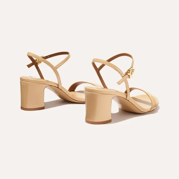 The Cleo Sandal - Sand Crinkle-Gloss Nappa - Image 3