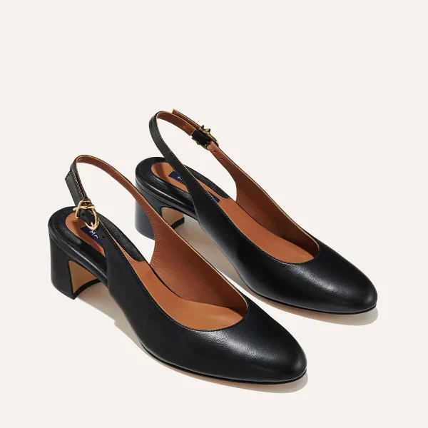 The Cluny Slingback - Black Nappa - Image 3