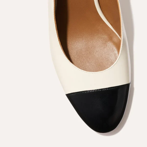 The Cluny Slingback - Cream and Black Calf - Image 6