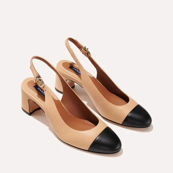 The Cluny Slingback - Dune and Black Nappa - Image 3