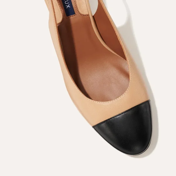The Cluny Slingback - Dune and Black Nappa - Image 7