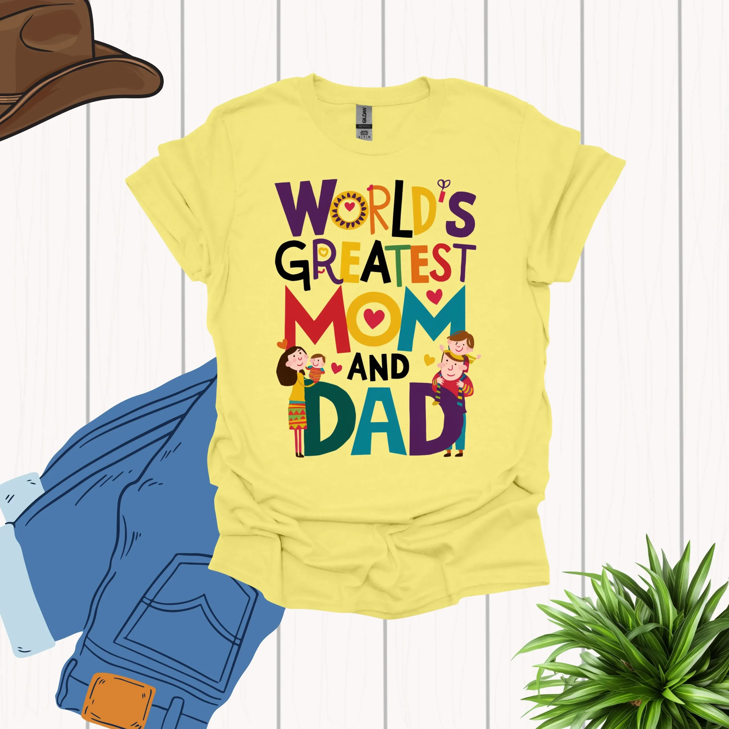 World Greatest Mom and Dad Shirt - Image 3