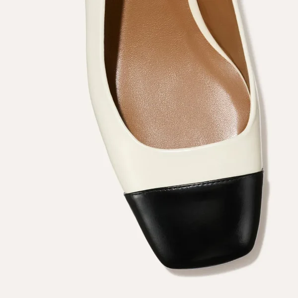 The Darcy Slingback - Cream and Black Calf - Image 6