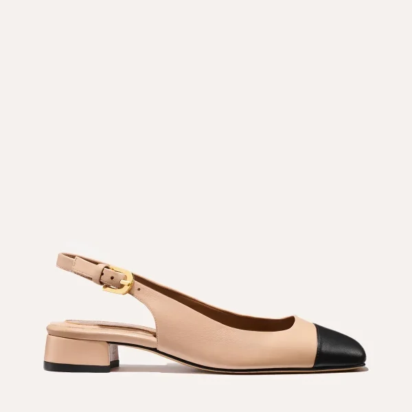 The Darcy Slingback - Dune and Black Nappa - Image 5