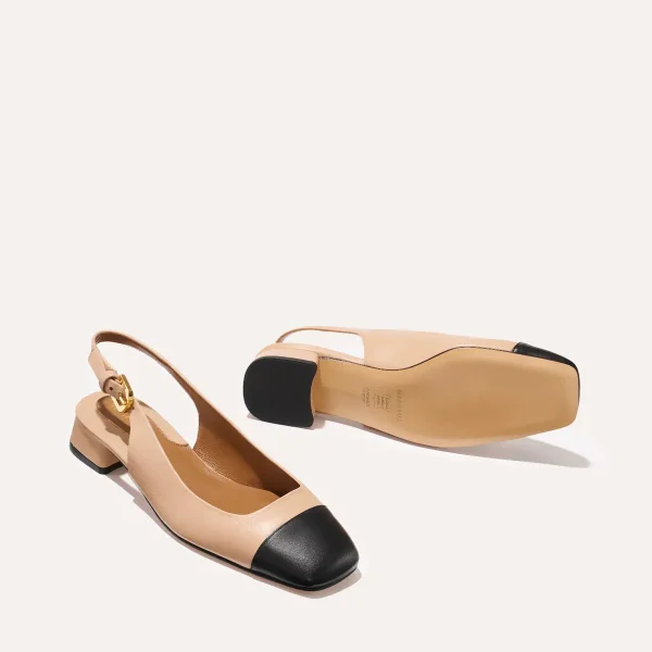 The Darcy Slingback - Dune and Black Nappa - Image 6