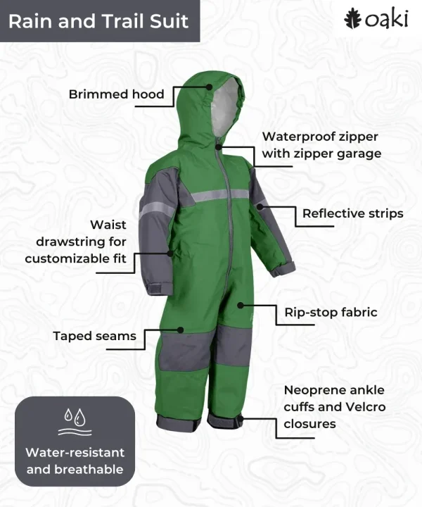 Children's Trail Suit, Forest Green - Image 2