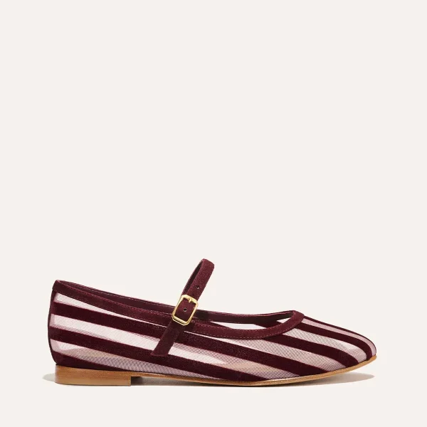 The Demi Jane - Burgundy Striped Mesh - Image 5