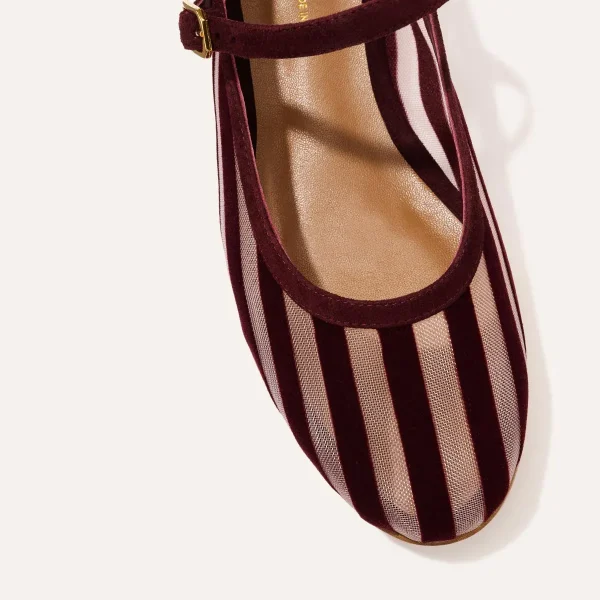 The Demi Jane - Burgundy Striped Mesh - Image 7