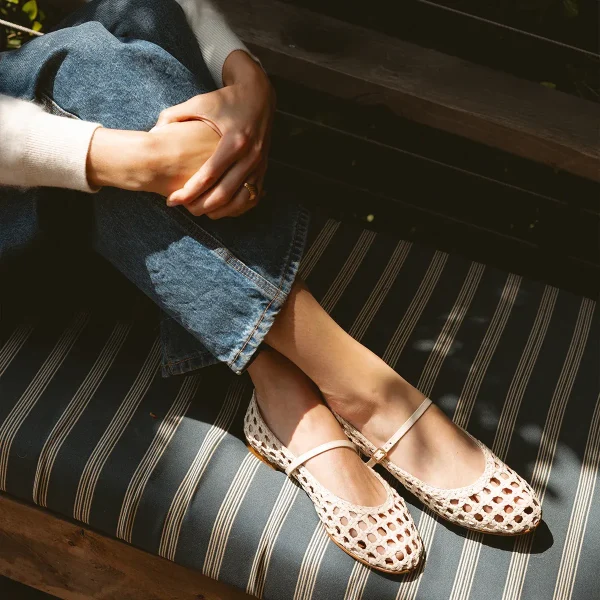 The Demi Jane - Ecru Woven Leather - Image 2