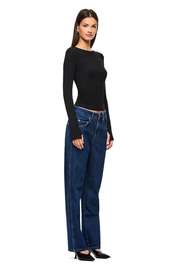 THE DOVE BLACK LONG-SLEEVE TOP - Image 4