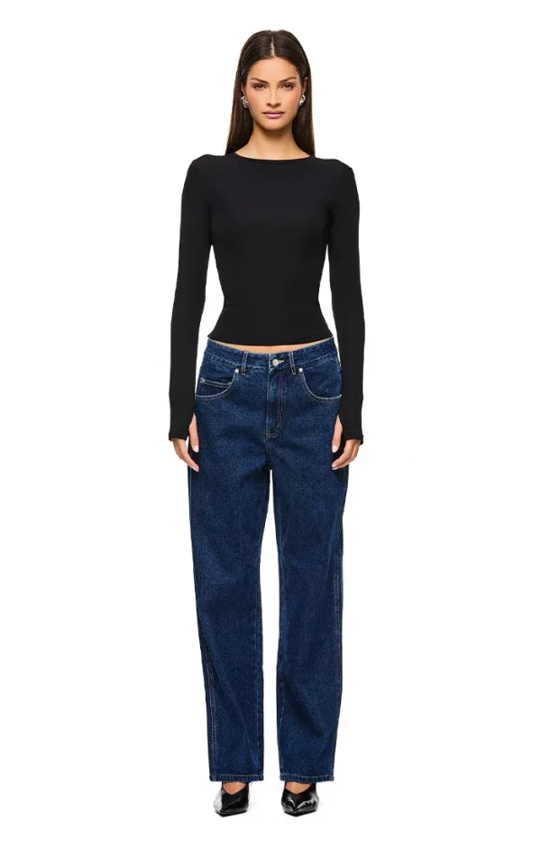 THE DOVE BLACK LONG-SLEEVE TOP - Image 5