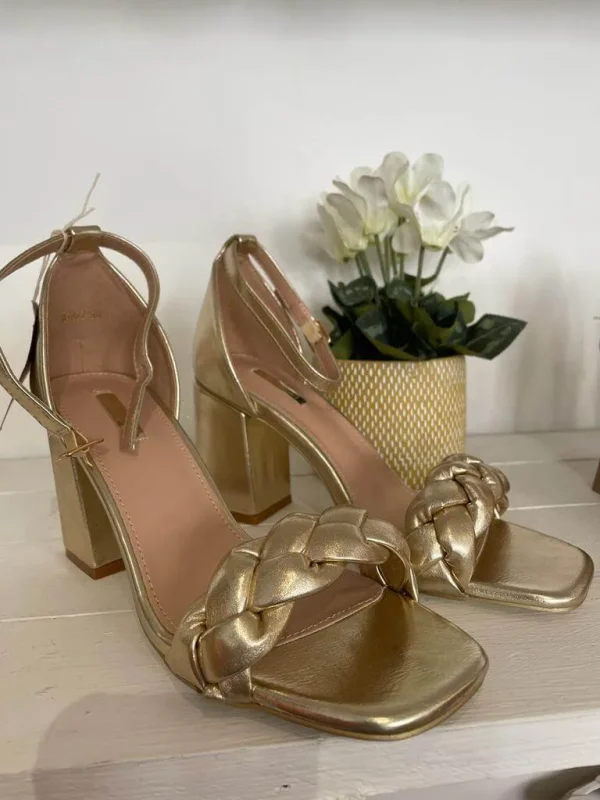 Block Heel Plaited Sandal - Sizes 3, 4, 5, 6 & 7 - Image 3
