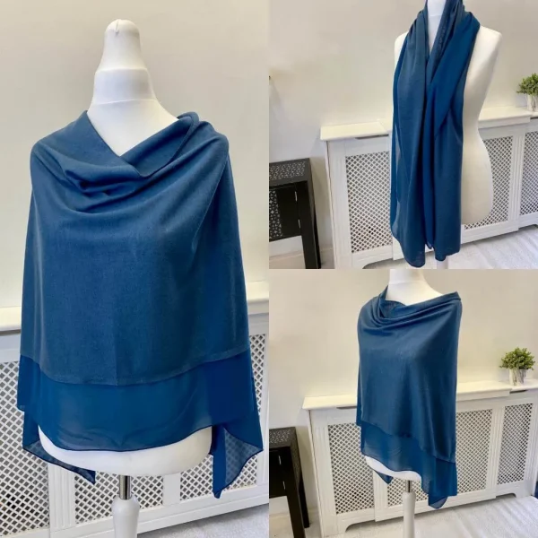 Chiffon Edged 3 in 1 Ladies Poncho - Image 13