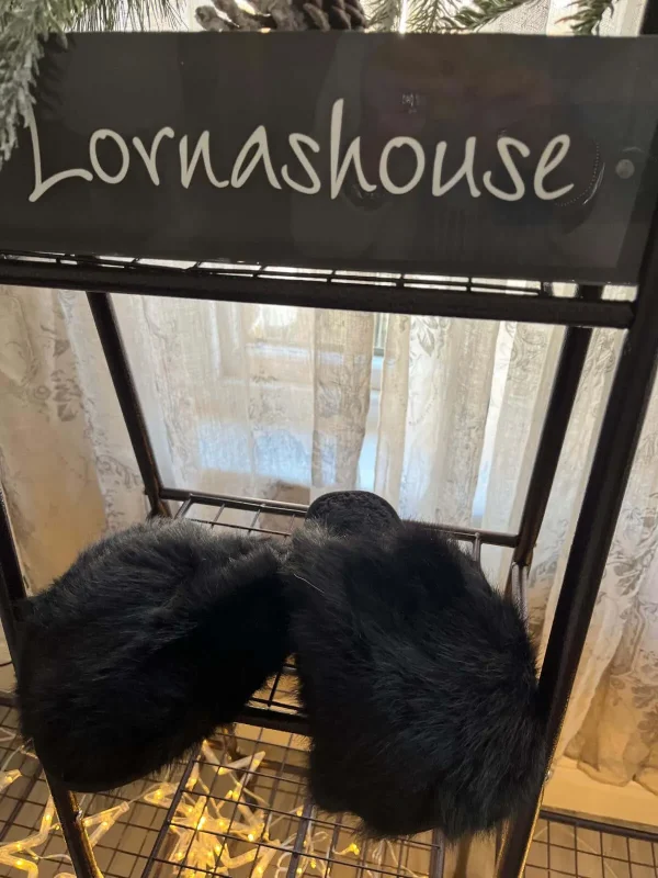 Victoria Faux Fur Mule Slippers - Image 3