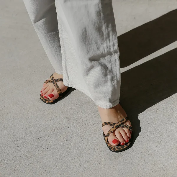 The Flat Sandal - Leopard Suede - Image 2