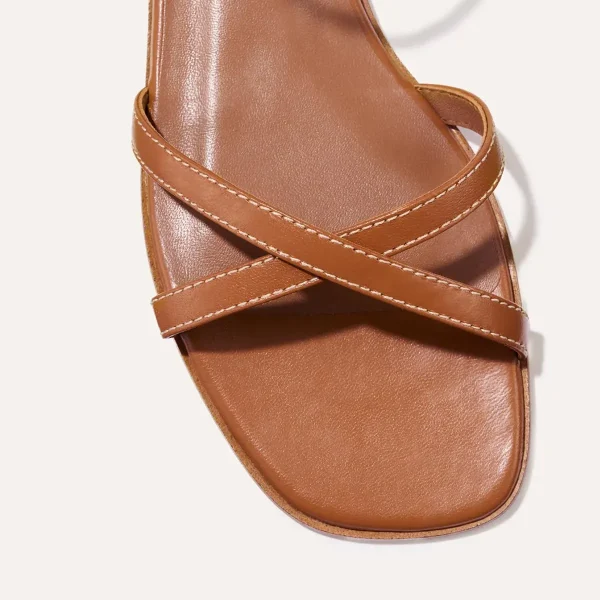 The Flat Sandal - Saddle Nappa - Image 6