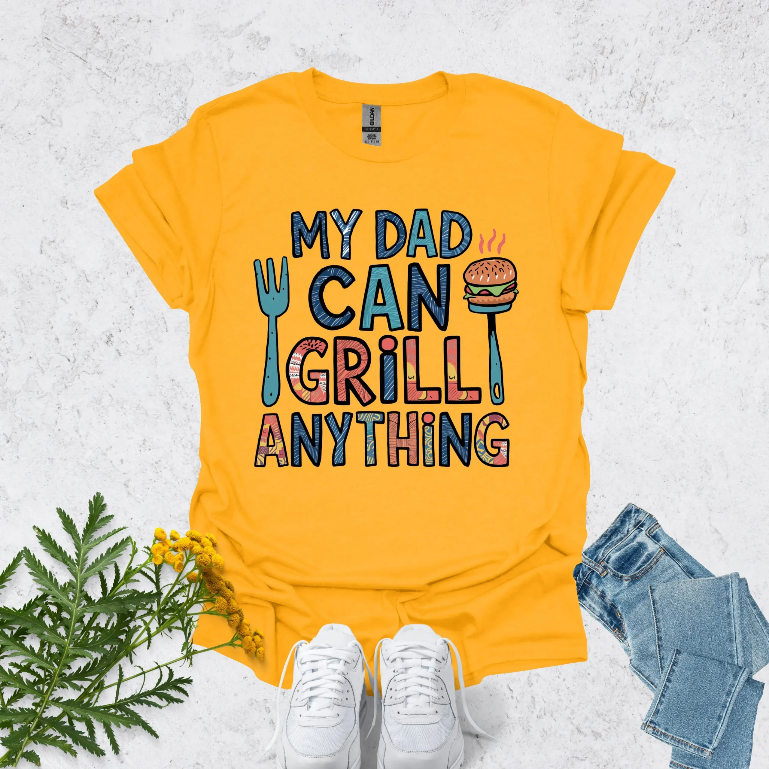 Top dad shirt | My Dad Can Grill Anything - Image 3