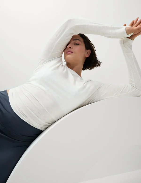 Merinotec Crew Neck Walking Top - Ivory - Image 5