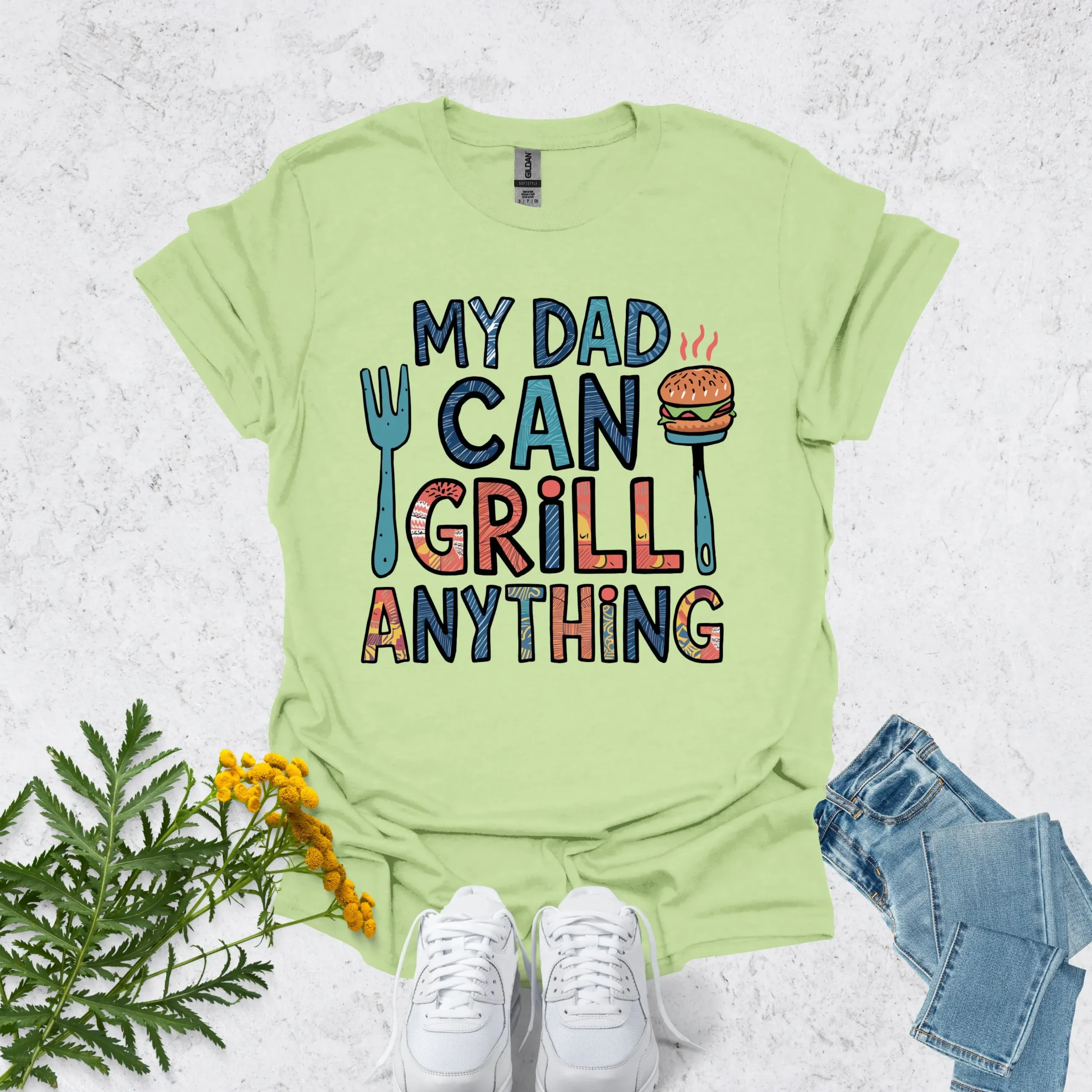 Top dad shirt | My Dad Can Grill Anything - Image 4