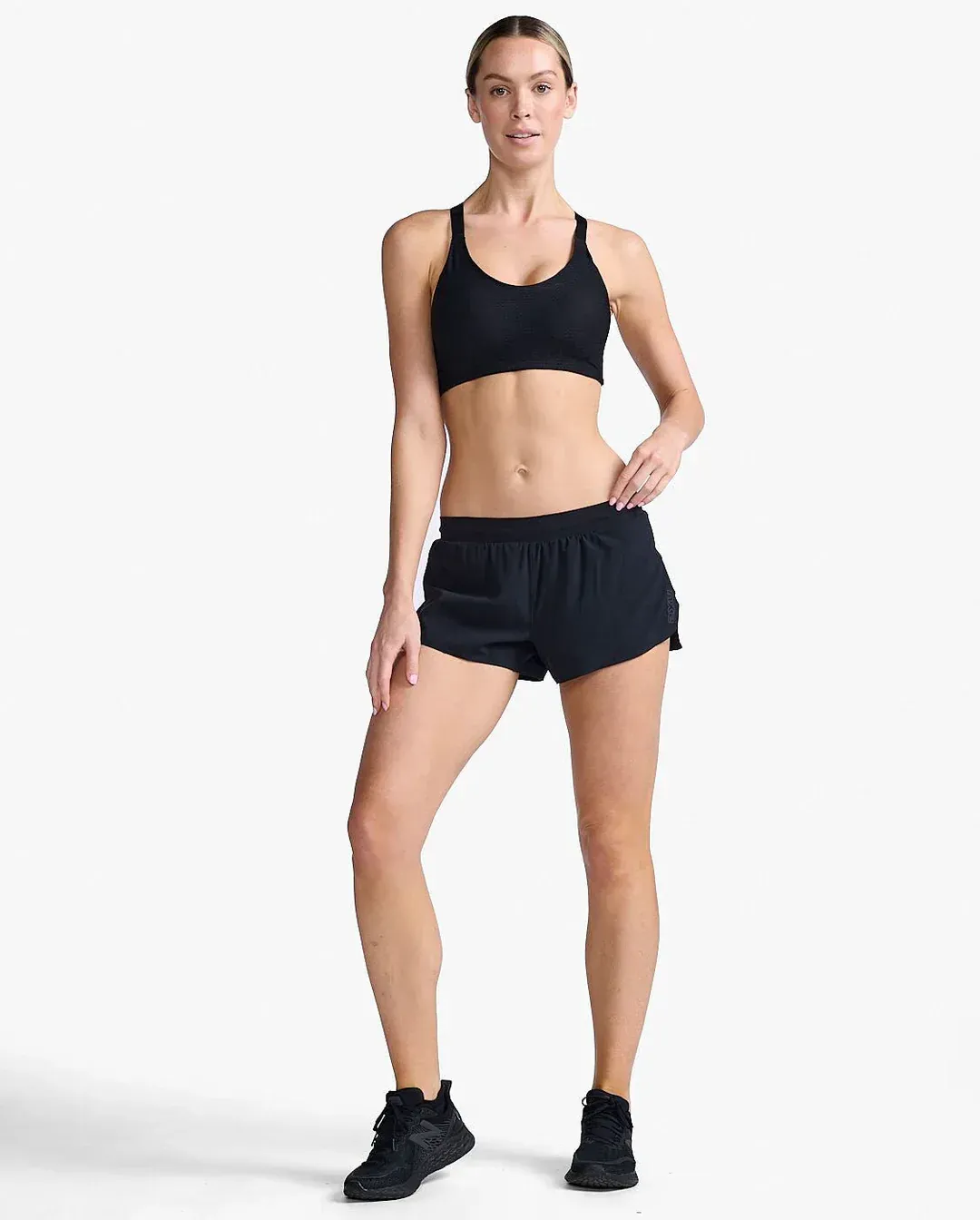 2XU Women Light Speed 3 Inch Short - Black / Black Reflective - Image 3