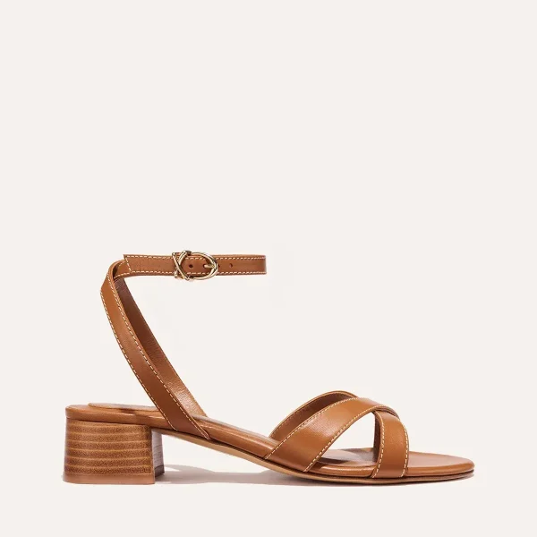 The Lena Sandal - Saddle Nappa