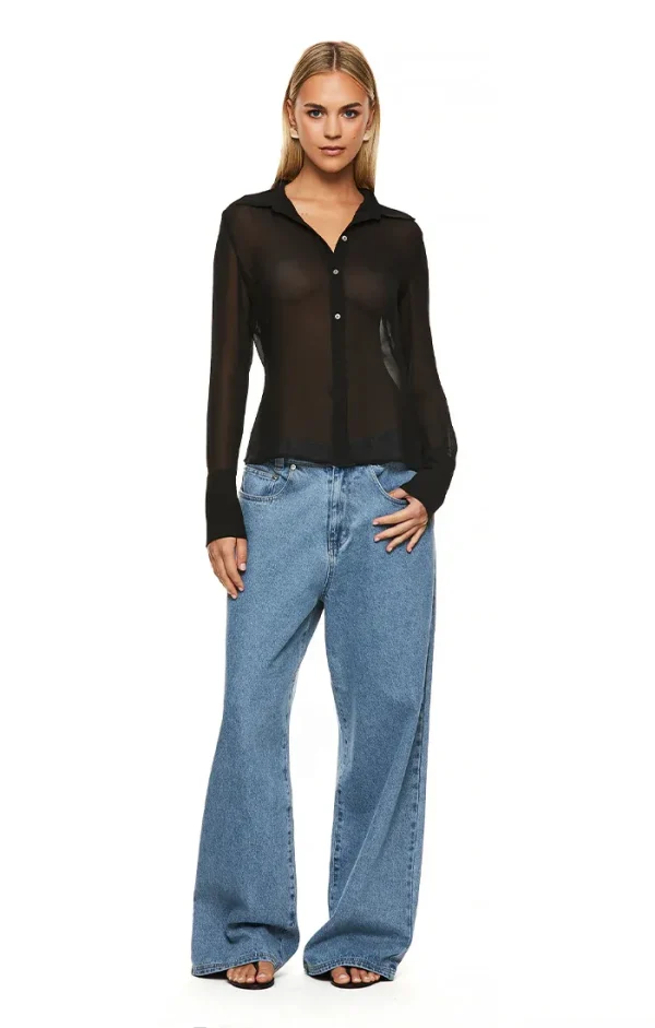 THE MAGDA BLACK SHIRT - Image 3