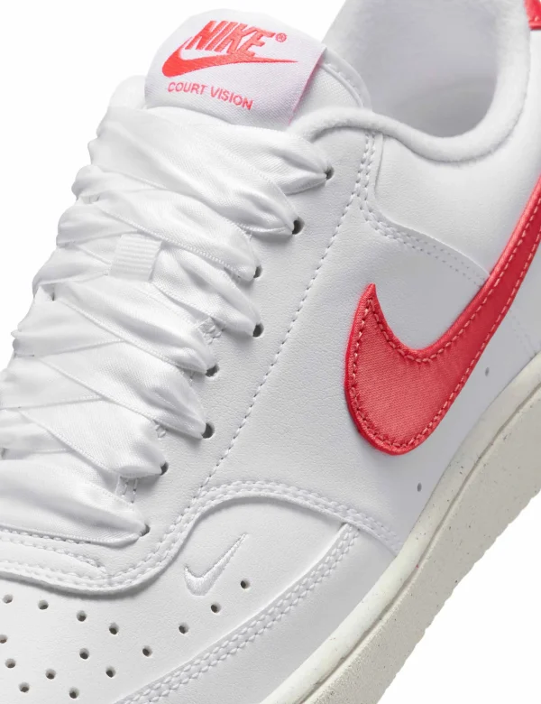 Court Vision Low Next Nature Shoes - White/Magic Ember/Sail - Image 7