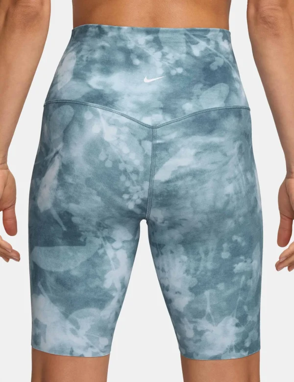 Zenvy 8" Printed Biker Shorts - Smokey Blue - Image 2