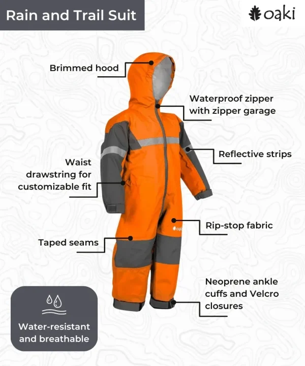 Children's Trail Suit, Classic Orange - Image 2