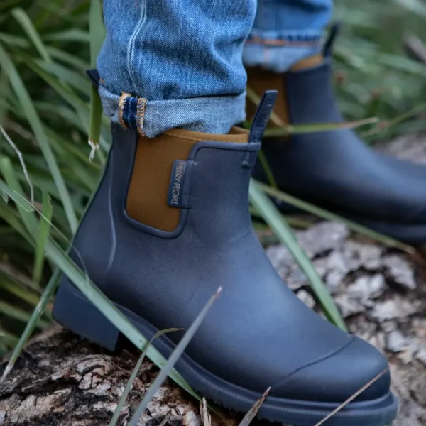 Bobbi Ankle Boot // Oxford Blue & Tan - Image 7