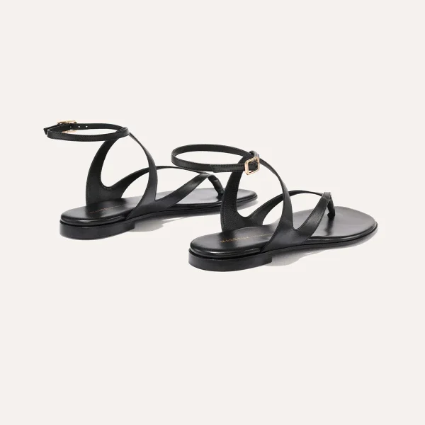 The Palermo Sandal - Black Nappa - Image 4