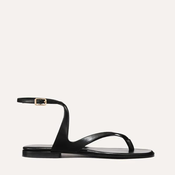 The Palermo Sandal - Black Nappa