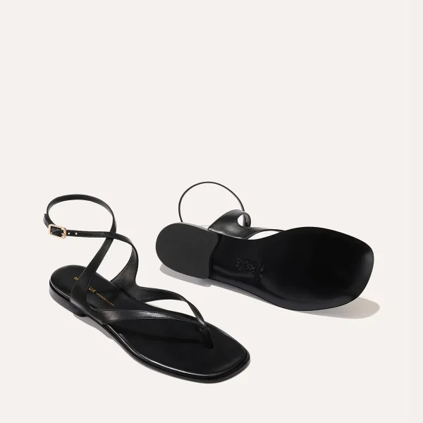 The Palermo Sandal - Black Nappa - Image 5