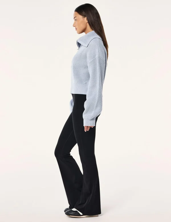 High Season Zip Neck Knit - Ice Blue - Image 4