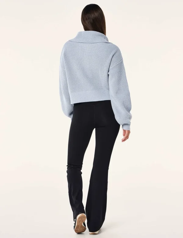 High Season Zip Neck Knit - Ice Blue - Image 5