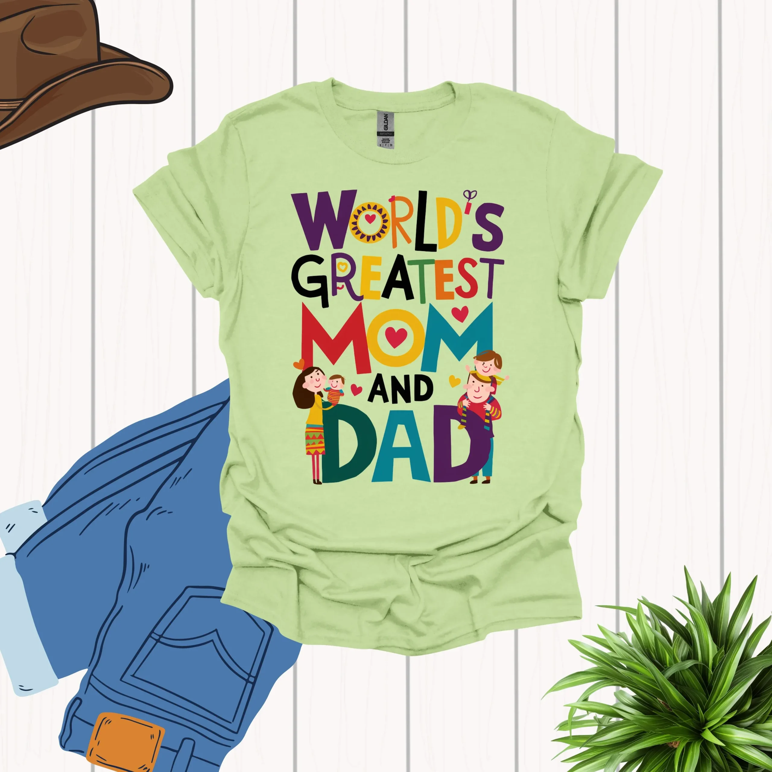 World Greatest Mom and Dad Shirt - Image 2