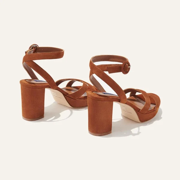 The Platform Sandal - Maple Suede - Image 4
