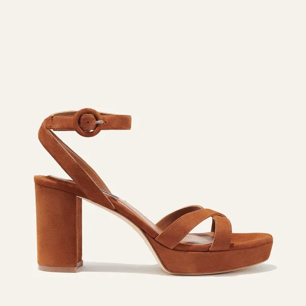 The Platform Sandal - Maple Suede