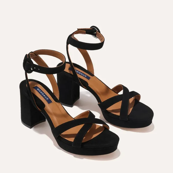 The Platform Sandal - Black Suede - Image 3