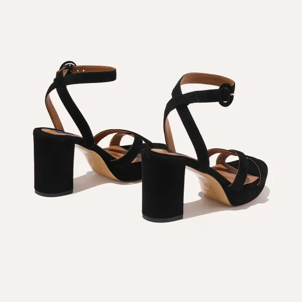 The Platform Sandal - Black Suede - Image 4