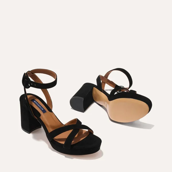 The Platform Sandal - Black Suede - Image 5